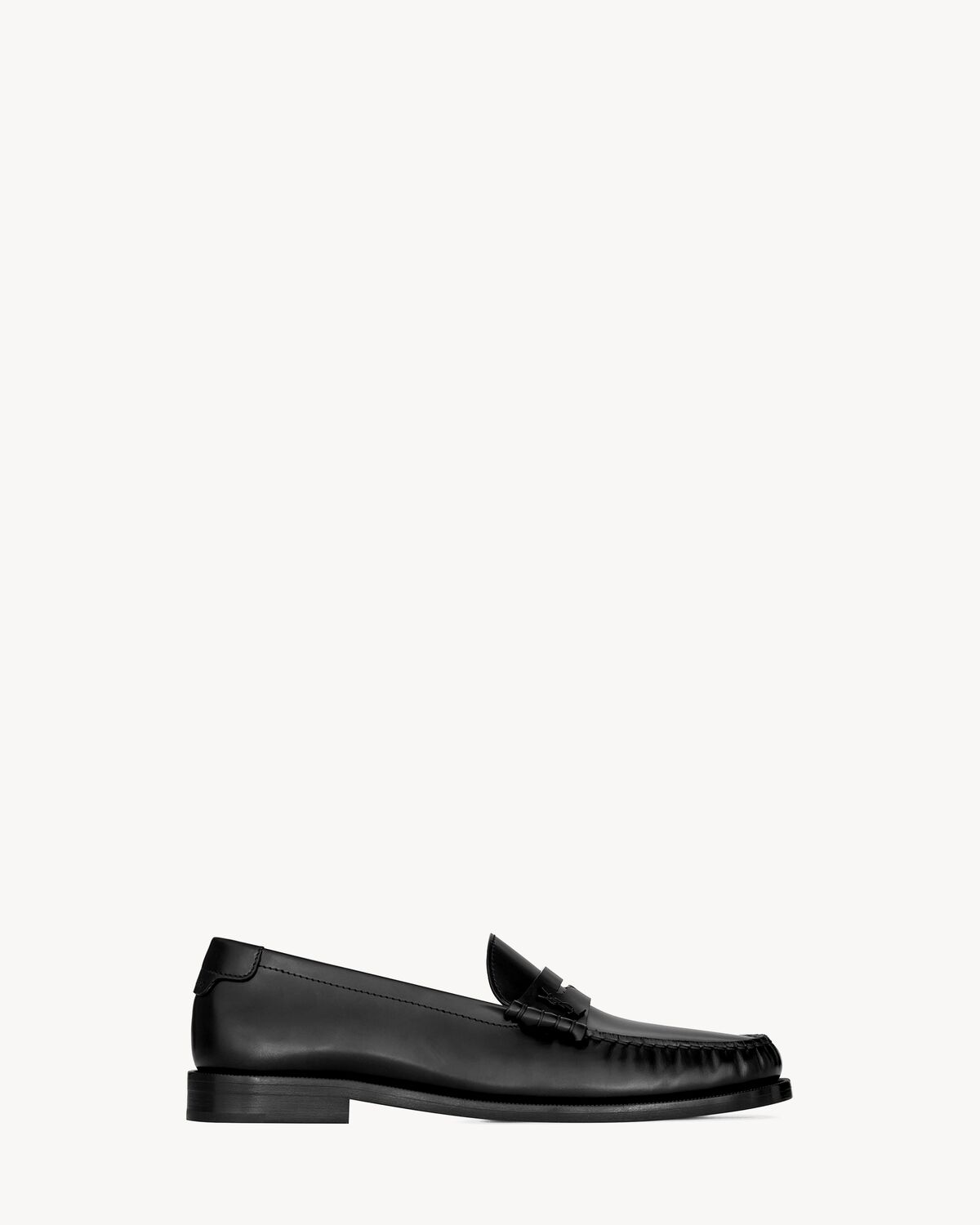 LE LOAFER penny slippers in glazed leather