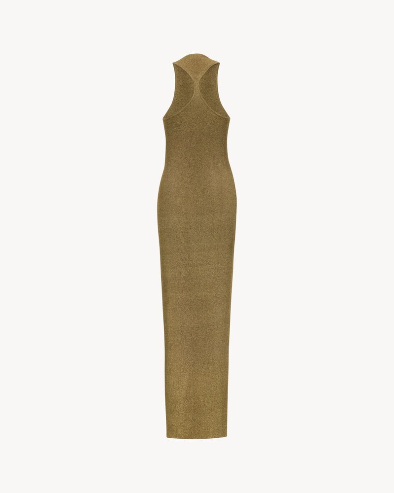 racerback dress in lamé rib knit