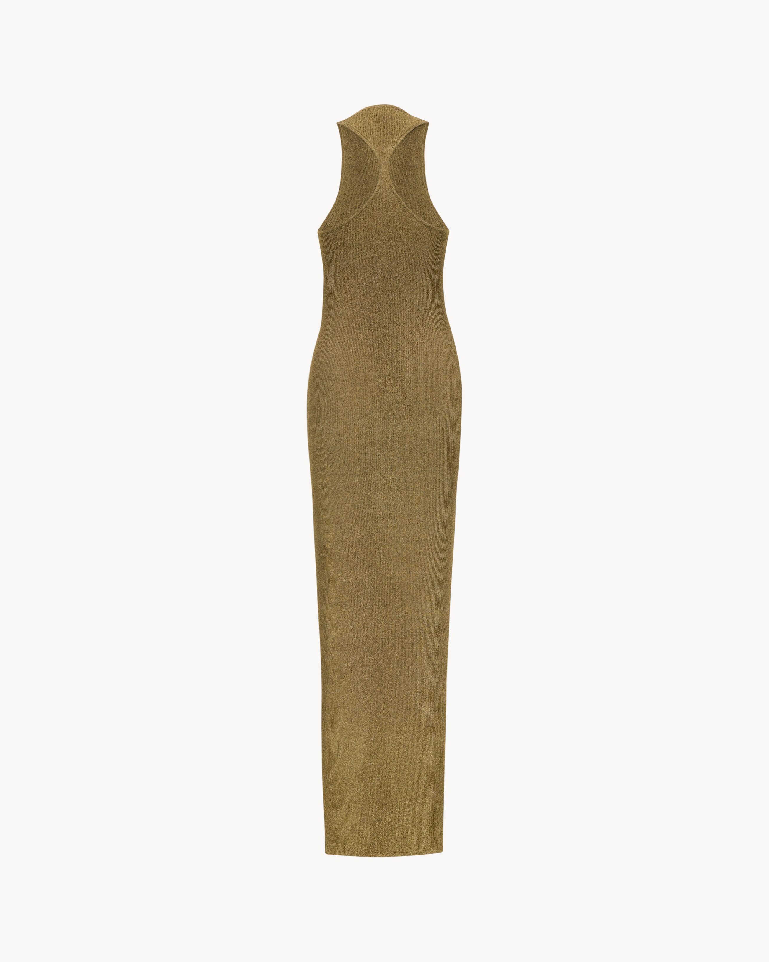 racerback dress in lamé rib knit