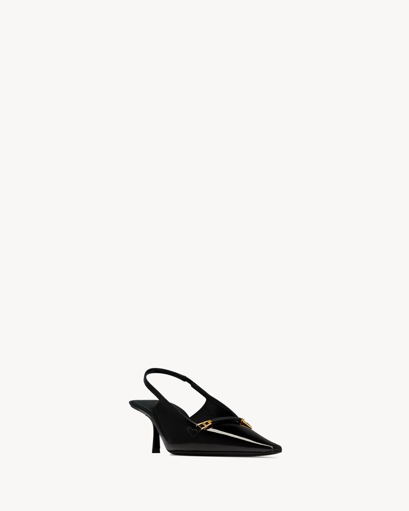 CARINE slingback pumps in patent leather