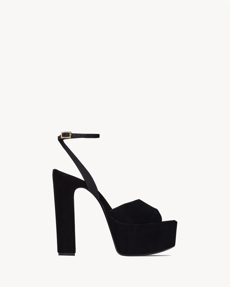 Jodie Plateausandalen aus Samt