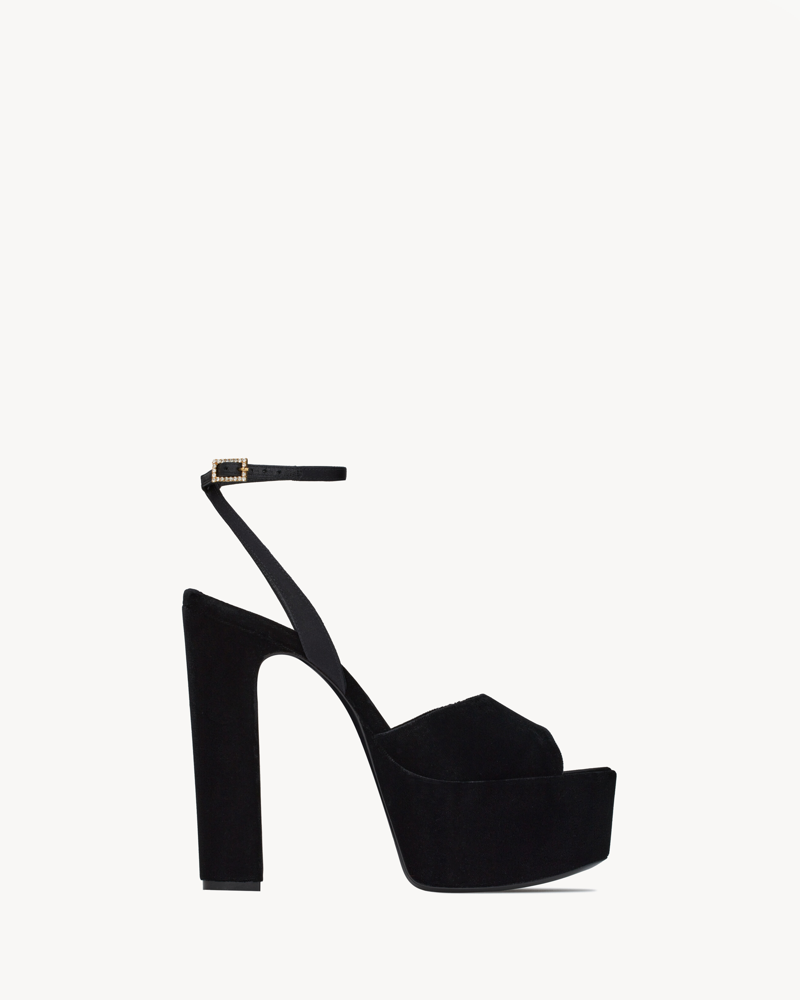 Jodie Plateausandalen aus Samt