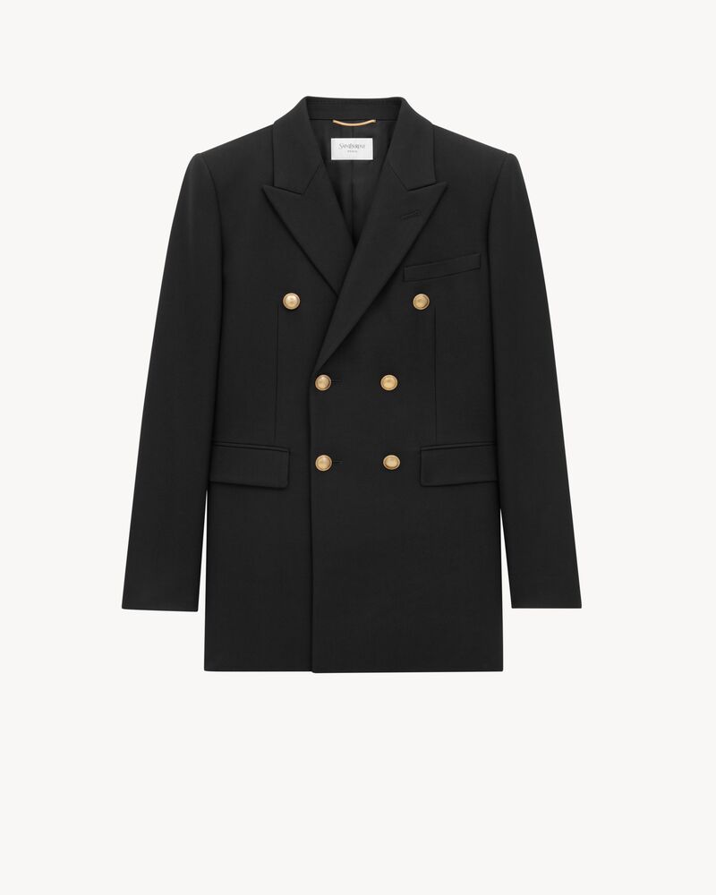 jacket in wool gabardine