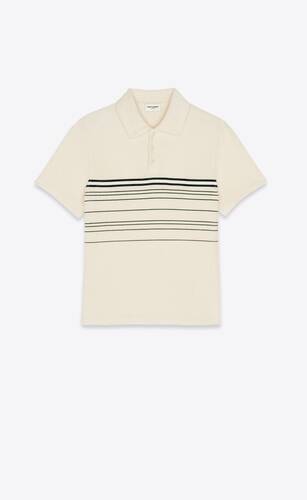 striped polo shirt in cotton