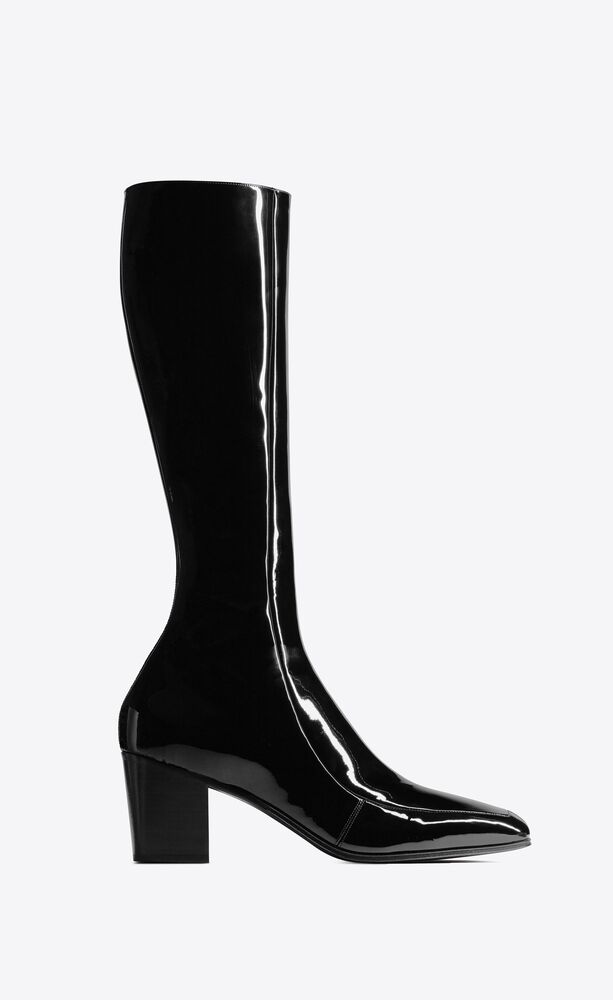 otto zipped boots in patent leather
