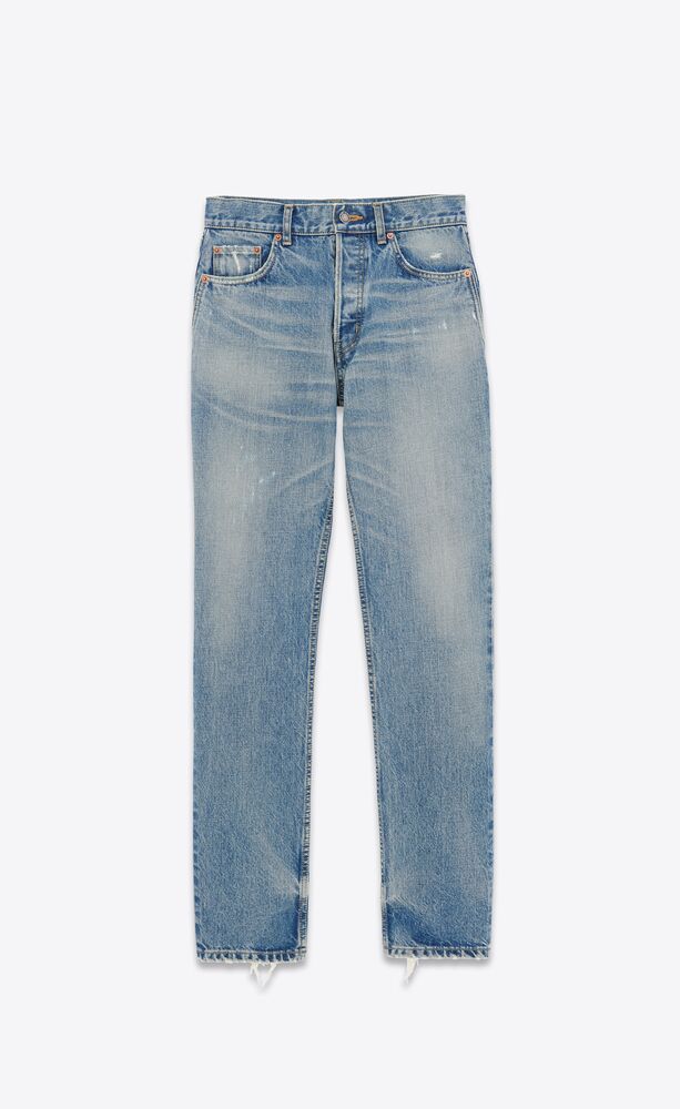 jeans mit geradem bein aus denim in charlotte blue