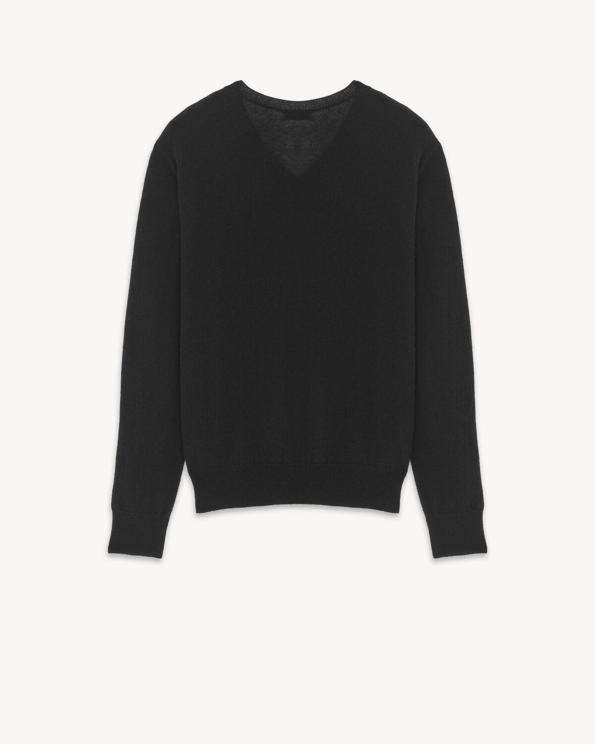 V-neck sweater in cashmere and silk