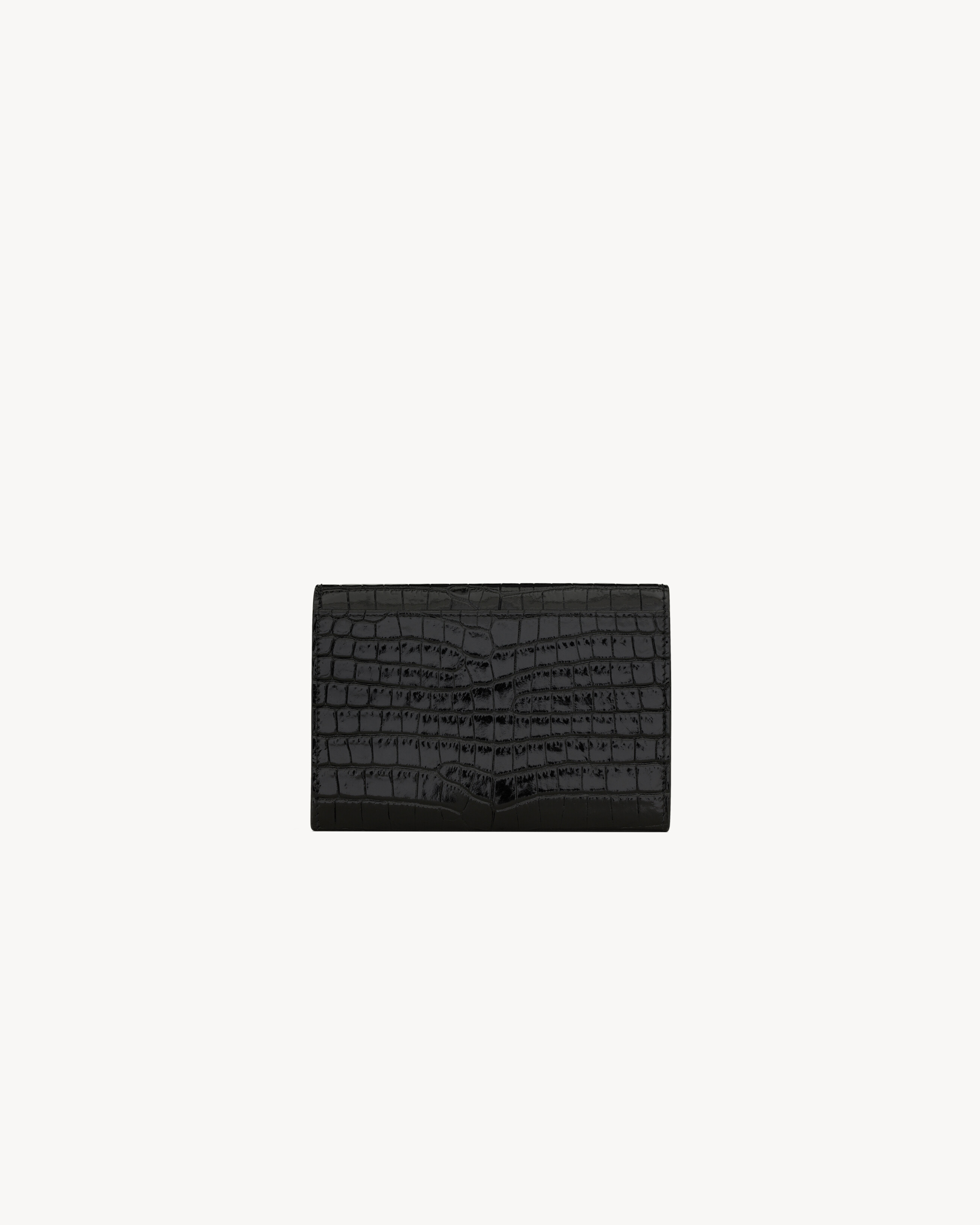 Cassandre small envelope wallet in shiny crocodile-embossed leather ...