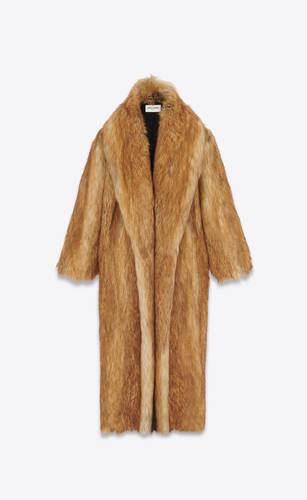 long coat in animal-free fur