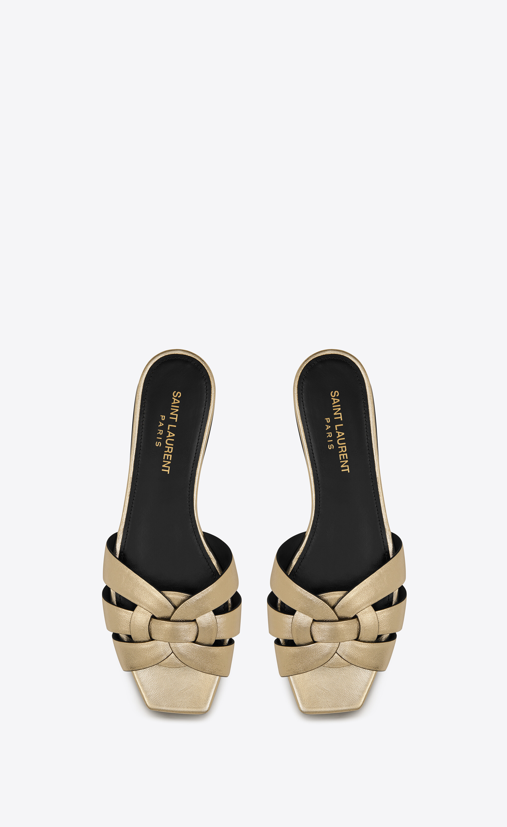 TRIBUTE mules in metallic leather | Saint Laurent | YSL US