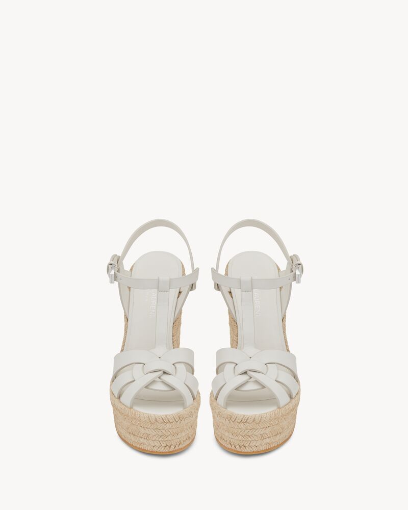 TRIBUTE espadrilles wedge in smooth leather