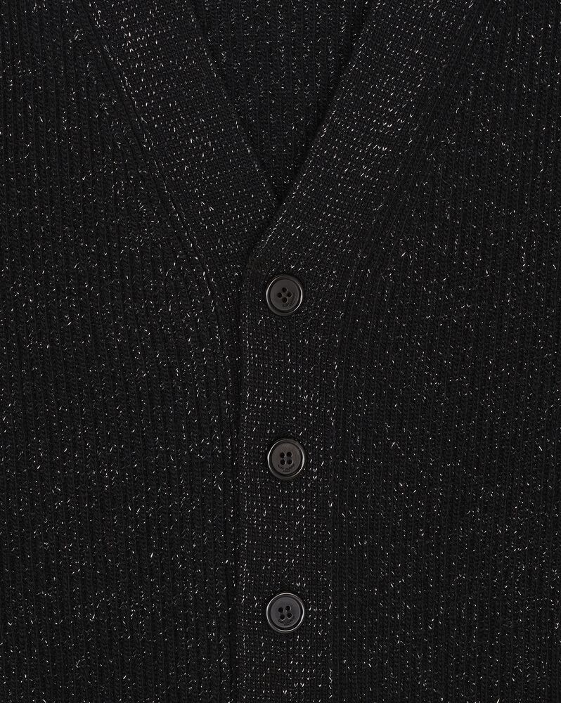 Cardigan in lurex ribbed wool and cashmere | Saint Laurent | YSL.com