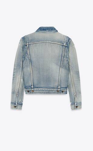 pleated back denim jacket