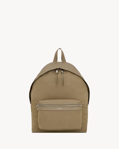SAINT LAURENT ネイビー リュック CITY backpack in nylon ripstop and leather | Saint Laurent