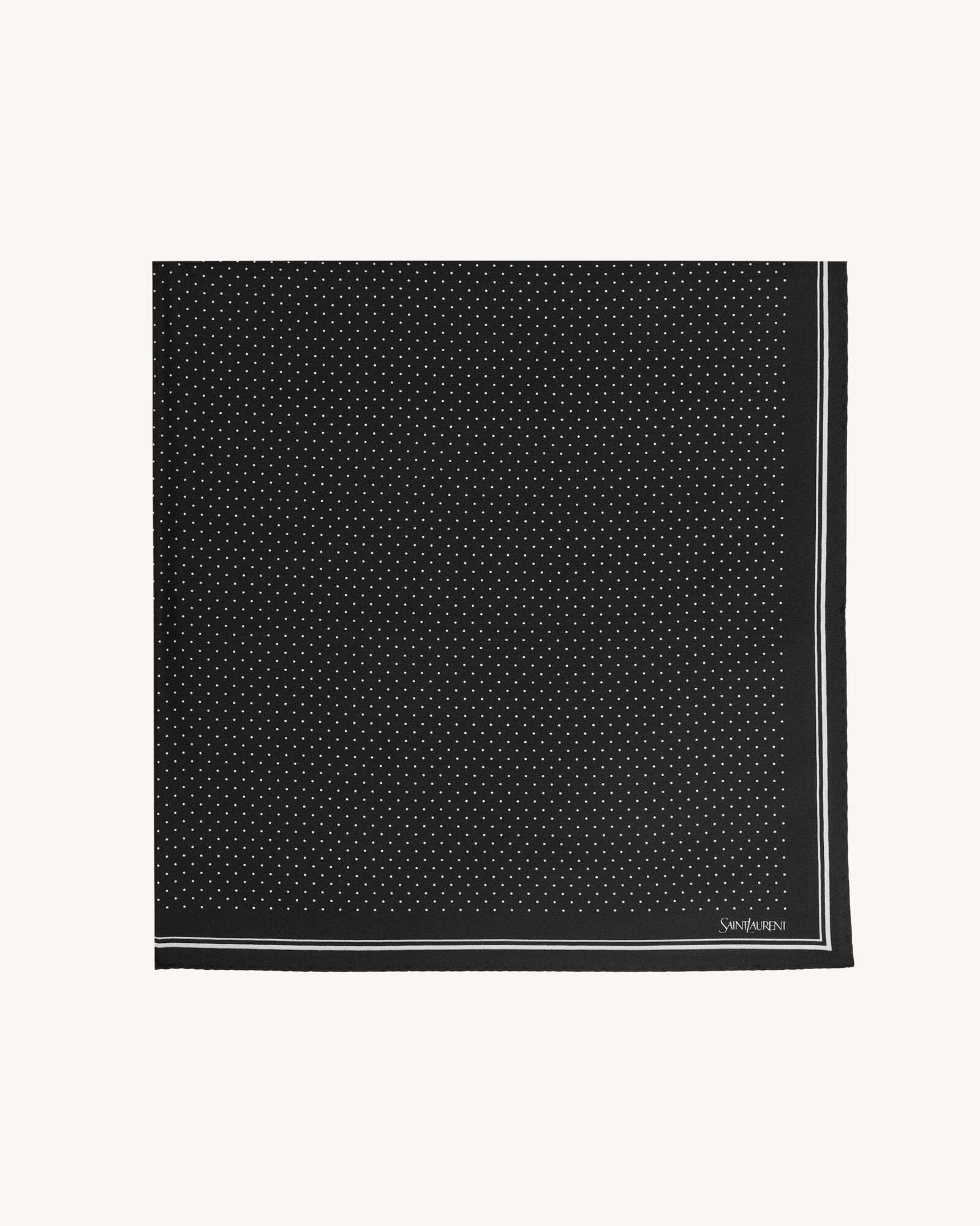 Bandana in dotted silk twill | Saint Laurent | YSL.com