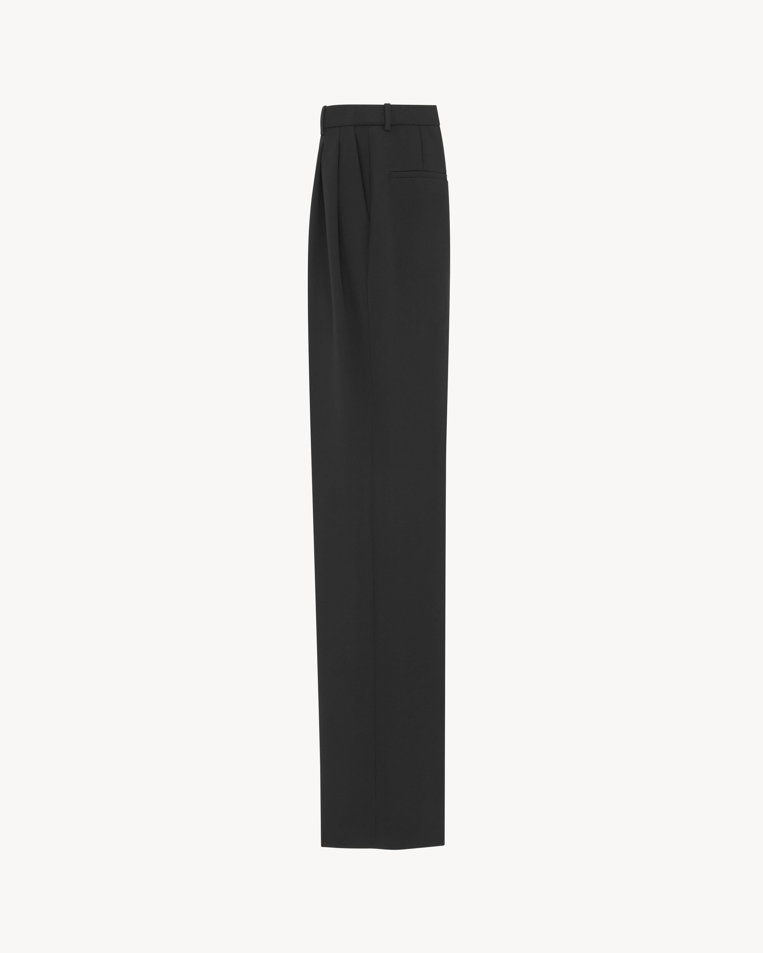 High-Waisted Pants in Grain de Poudre