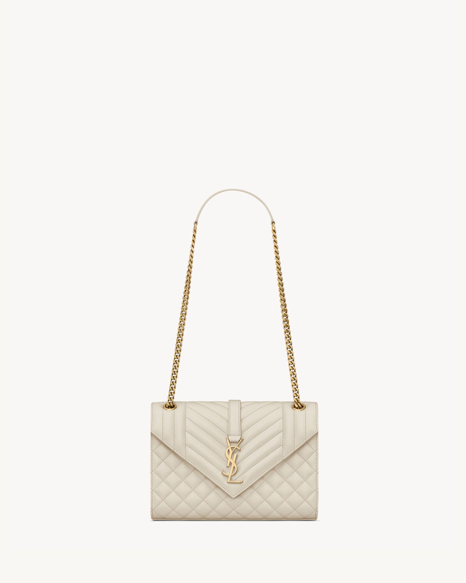 ENVELOPE MEDIUM IN QUILTED GRAIN DE POUDRE EMBOSSED LEATHER — 600185BOW919207