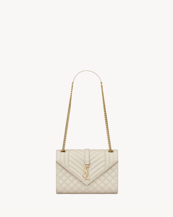 ENVELOPE MEDIUM IN QUILTED GRAIN DE POUDRE EMBOSSED LEATHER