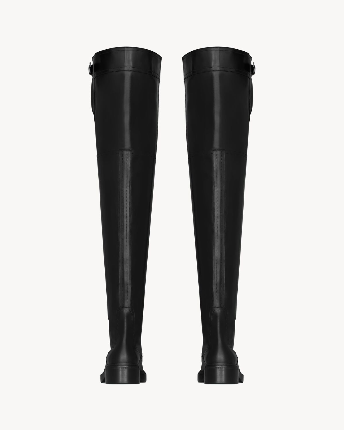 joe overknee-stiefel aus glattleder