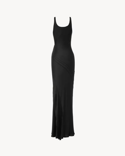 ワンピース Saint Laurent DRESS (665640Y5F69 5242) SAINT LAURENT Crossover Dress Black Red Lips Printed Silk