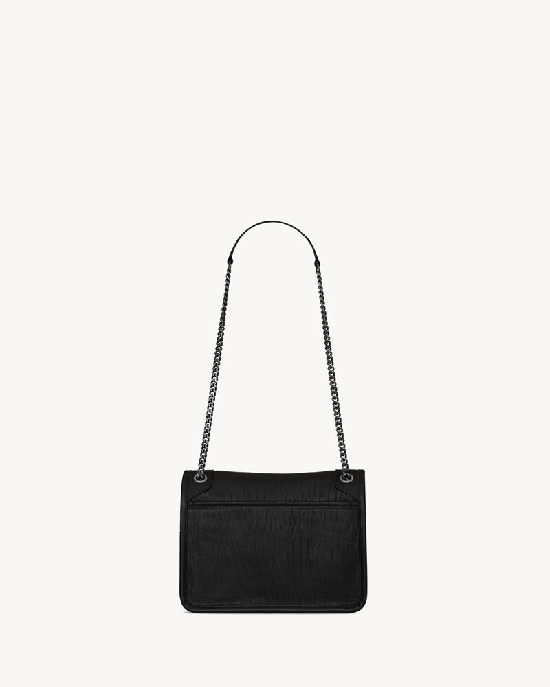 Sac Downtown Baby en cuir grainé noir - Saint Laurent