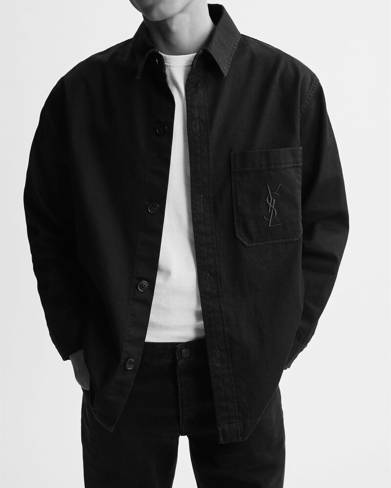 CASSANDRE overshirt in cotton linen gabardine