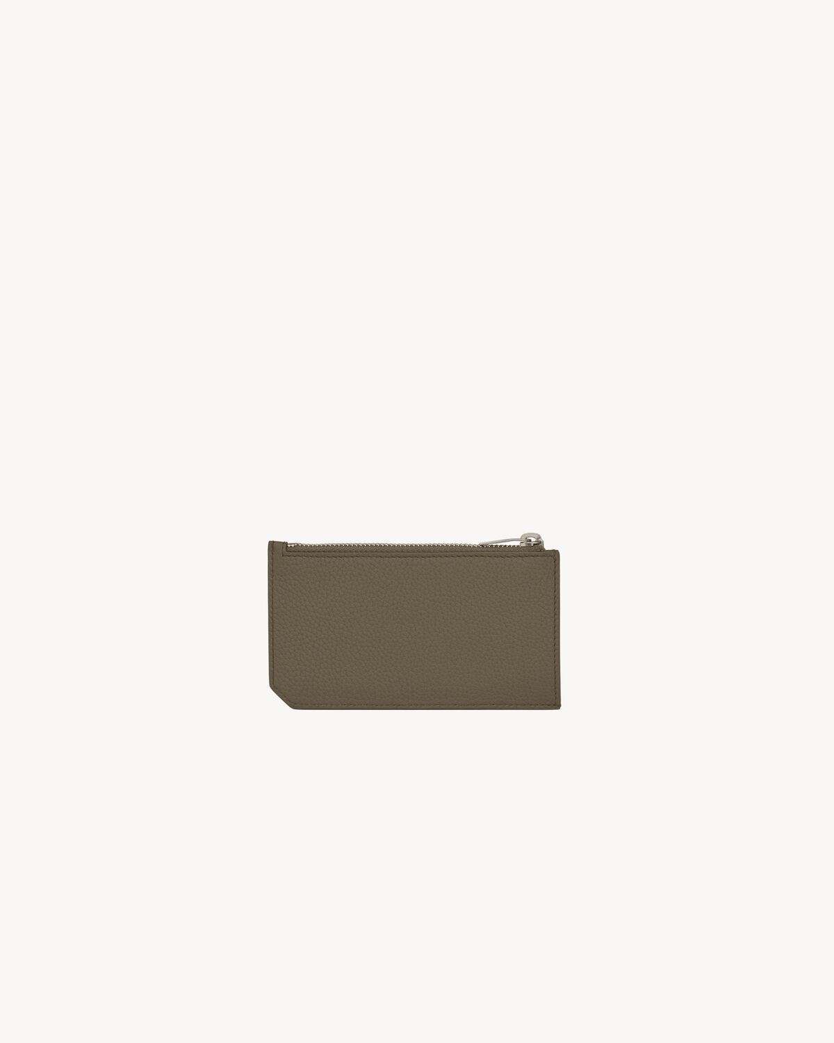 tiny cassandre fragments zipped card case in grained leather