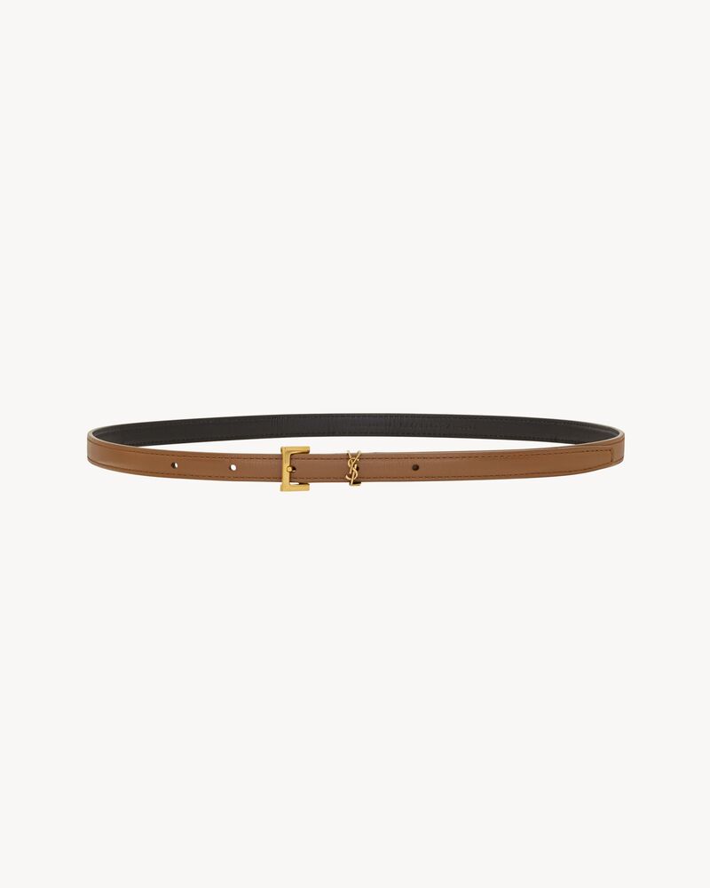 CASSANDRE extra thin belt in smooth leather