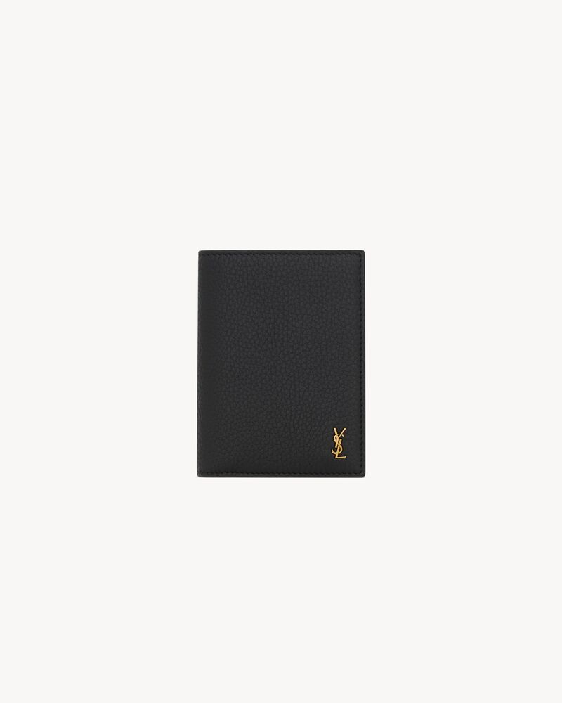 TINY CASSANDRE credit card wallet in grained leather