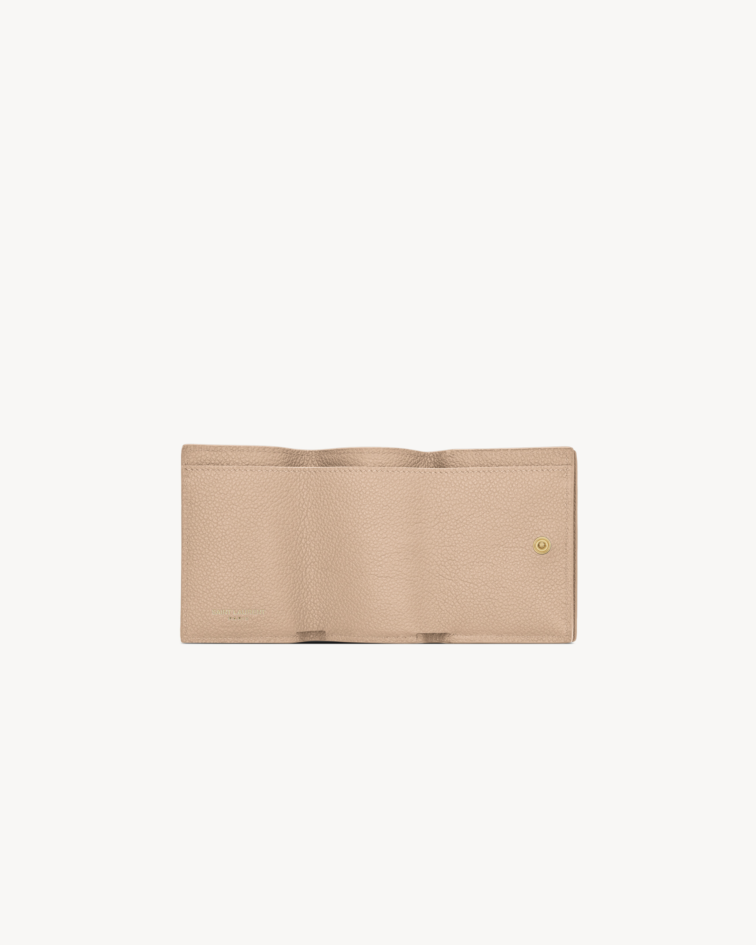YSL LINE origami tiny wallet in grained leather