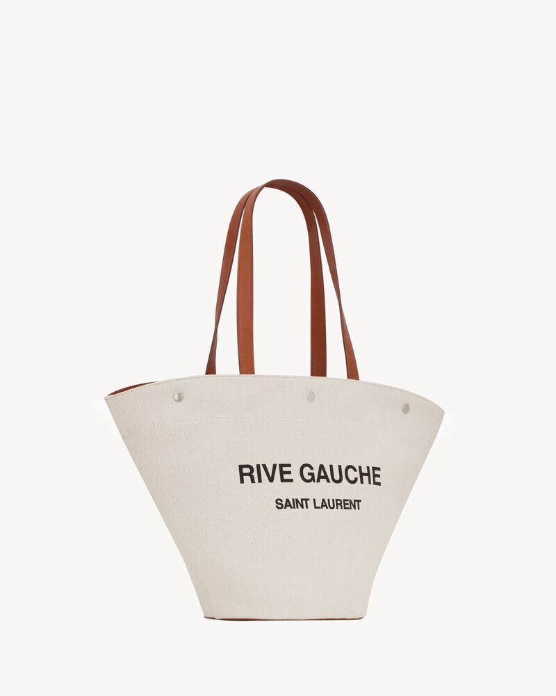 Saint Laurent Rive Gauche Logo Canvas Tote