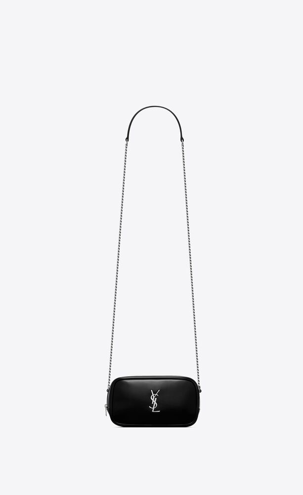 Saint Laurent Mini Lou Chain Bag in Black - ShopStyle