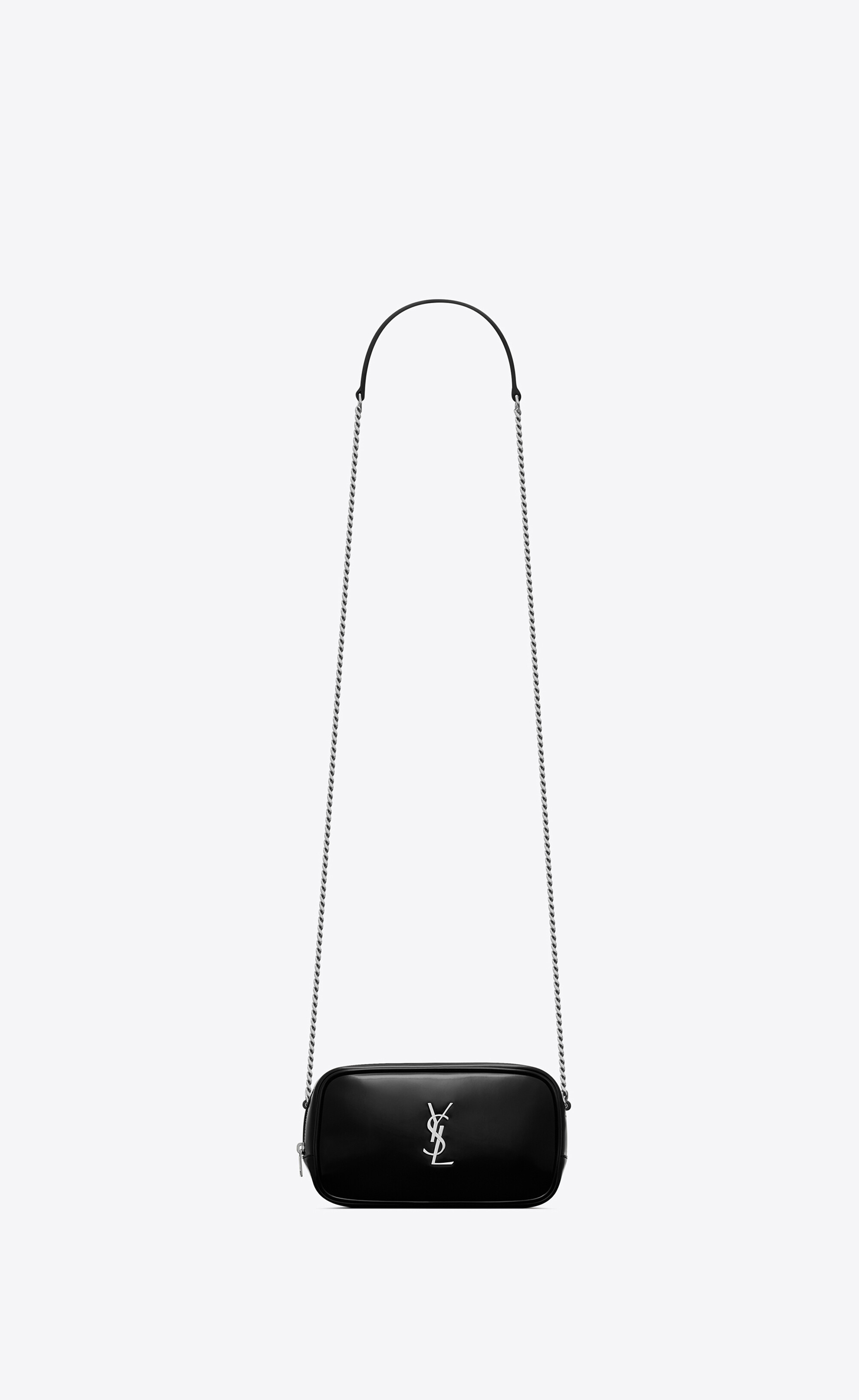 Saint Laurent Mini Lou Chain Bag in Black - ShopStyle