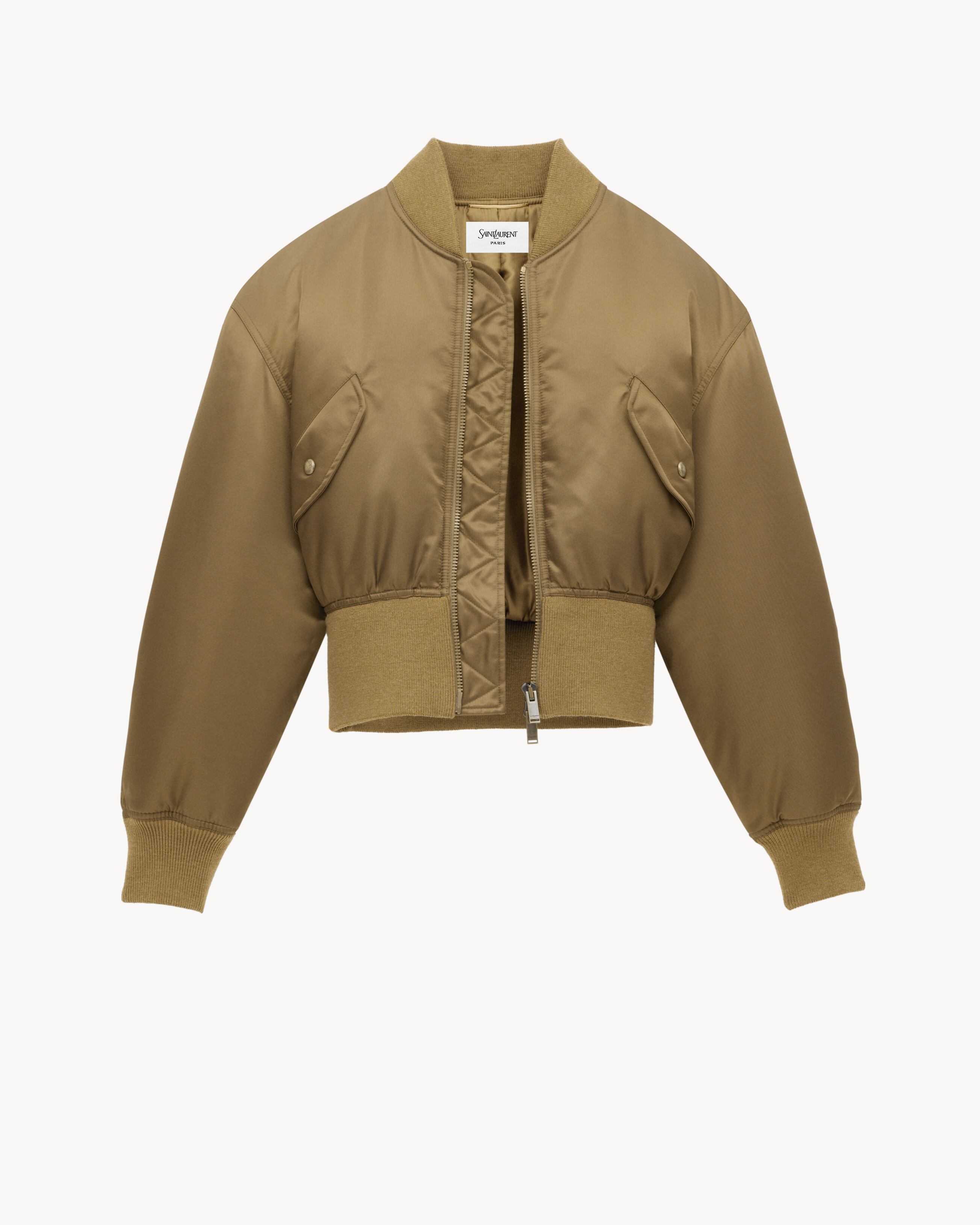 bomber jacket in shiny nylon