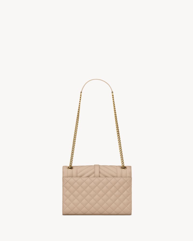 ENVELOPE MEDIUM IN QUILTED GRAIN DE POUDRE EMBOSSED LEATHER