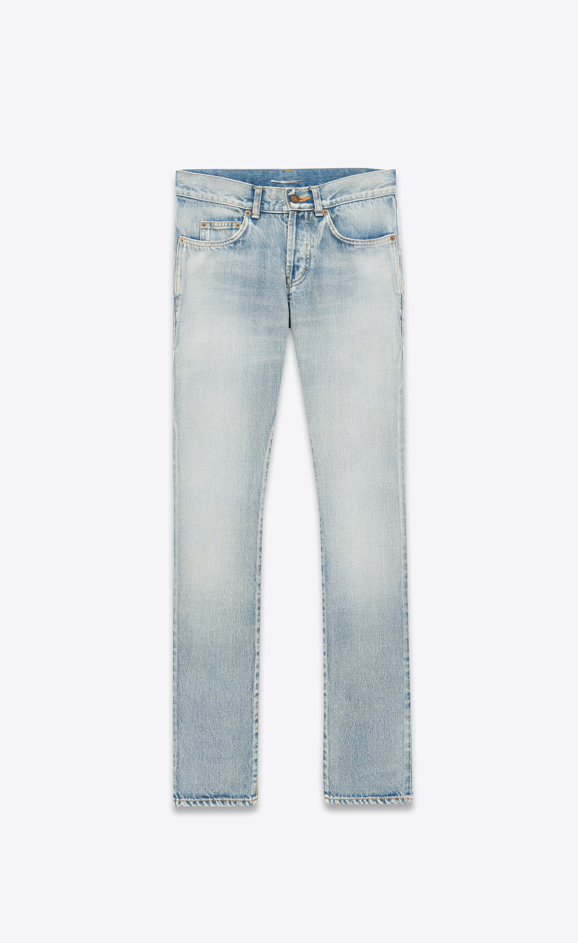 Slim-fit jeans in SANTA MONICA blue denim, Saint Laurent