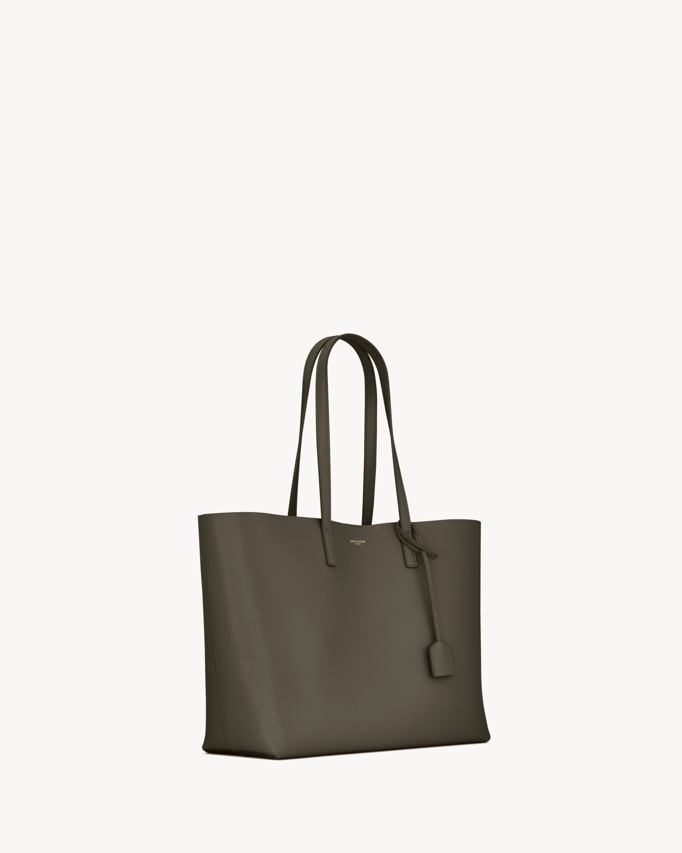 Shopping Saint Laurent in leather