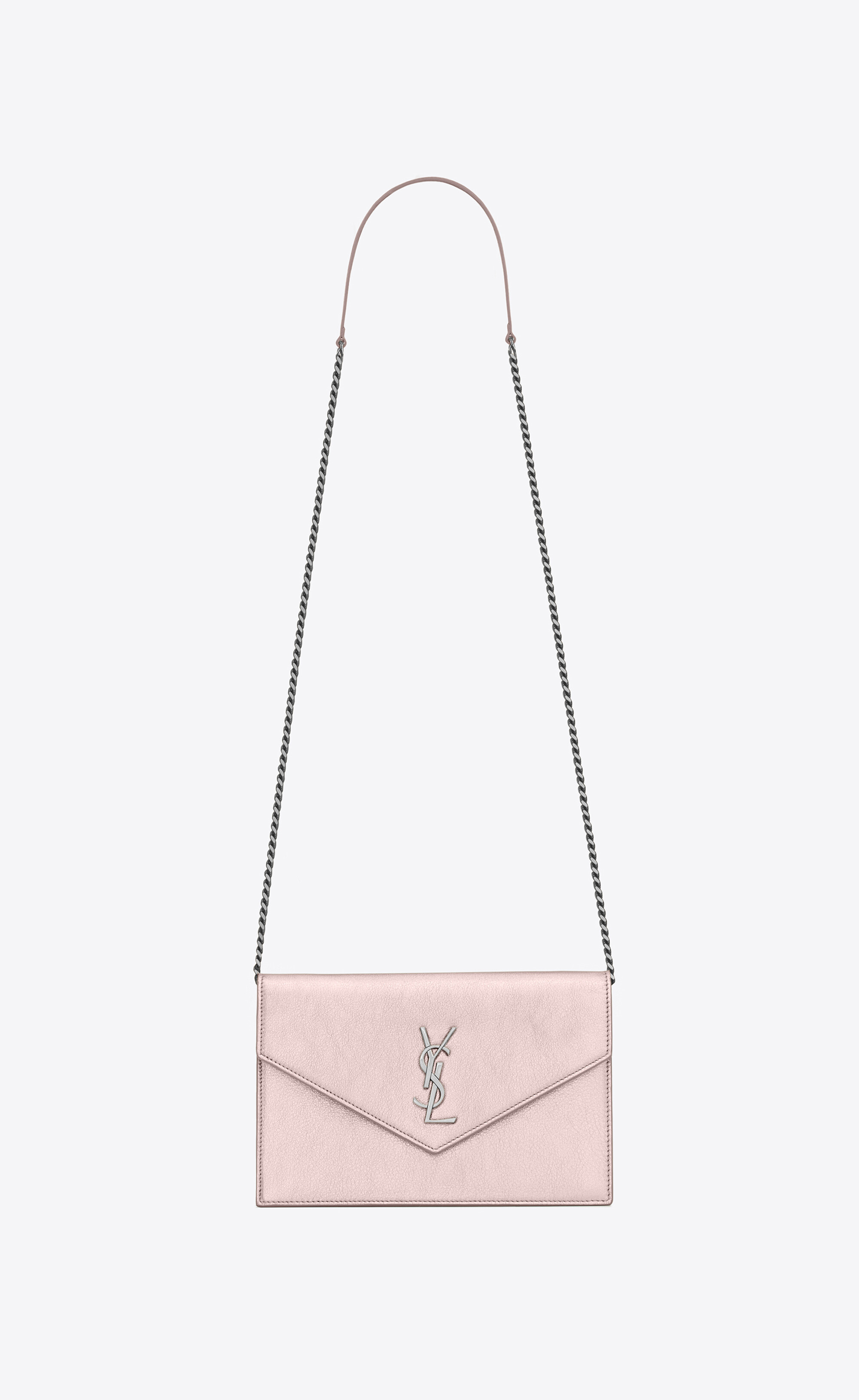 ysl envelope chain wallet silver