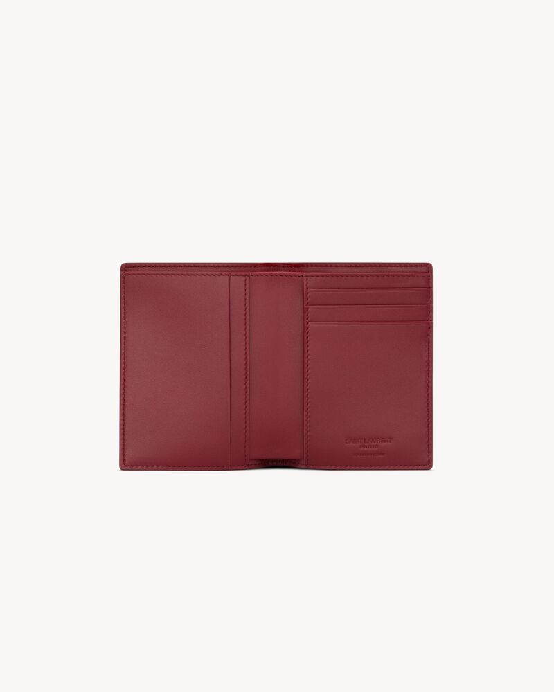 SAINT LAURENT PARIS credit card wallet in patent leather
