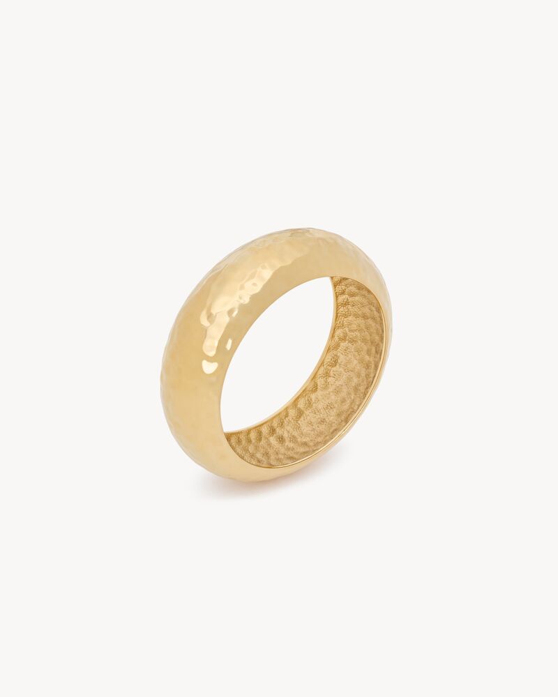 hammered bangle in metal