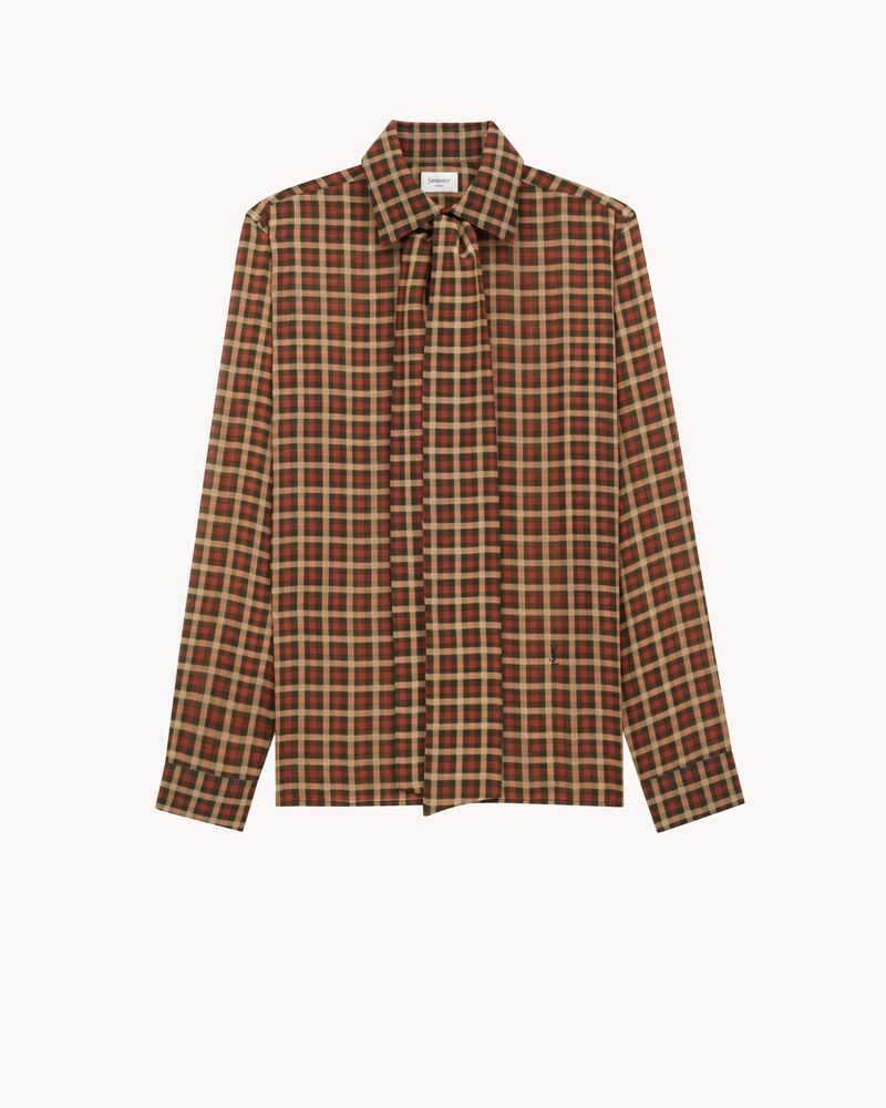CASSANDRE shirt in vichy silk