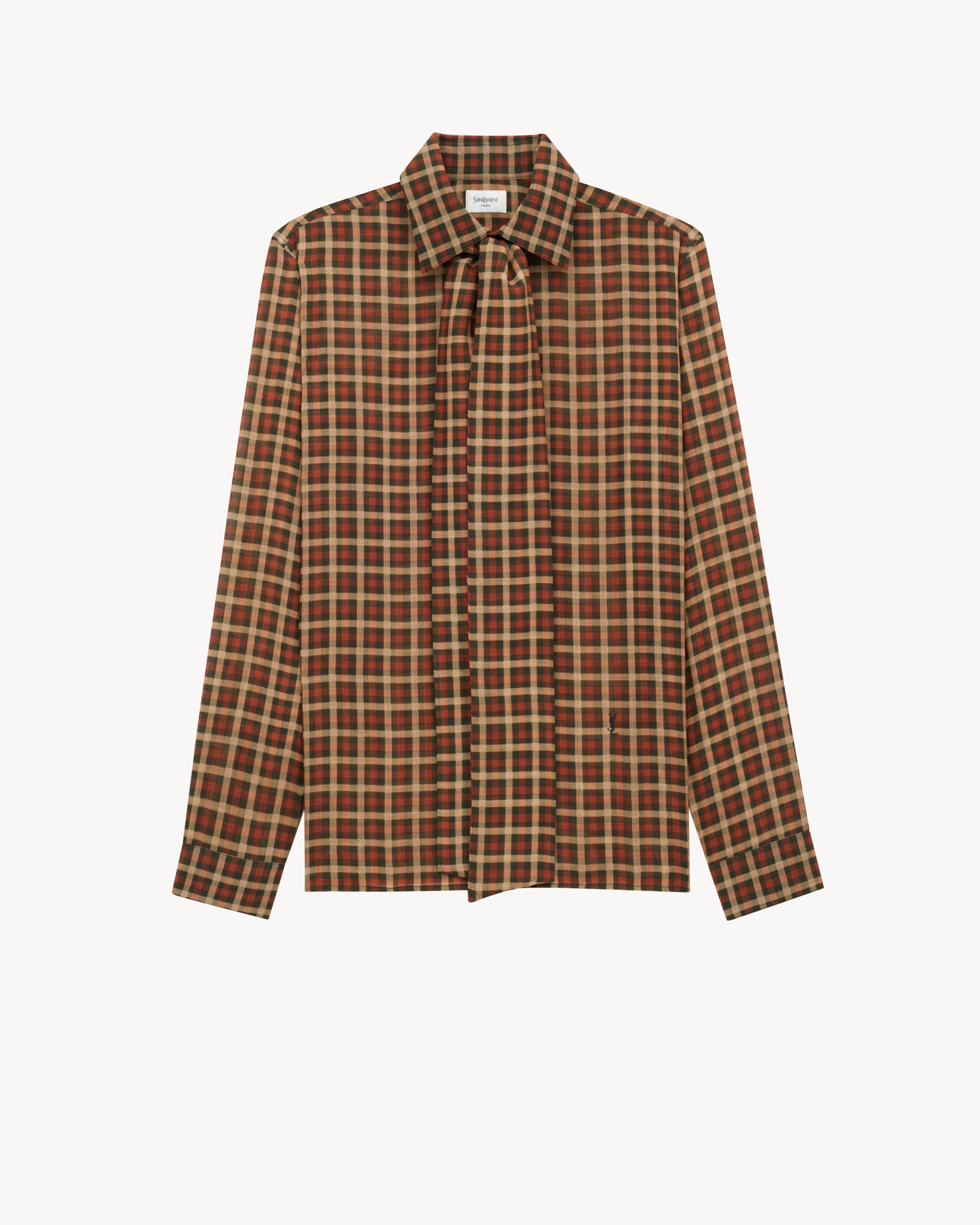CASSANDRE shirt in vichy silk