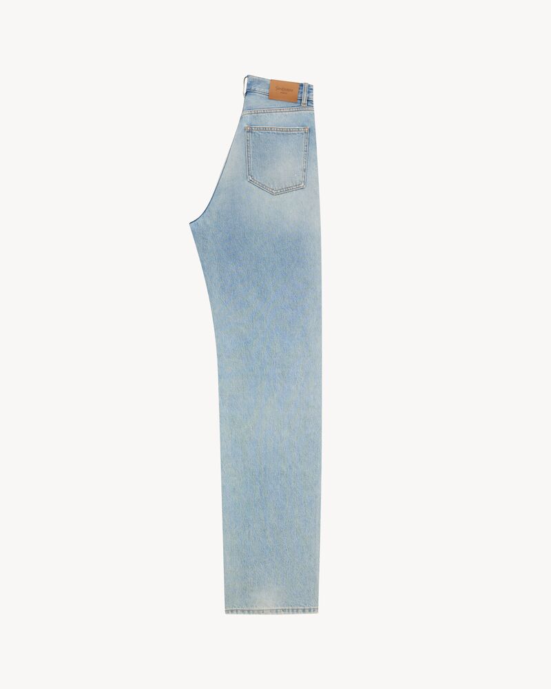 V-WAIST LONG BAGGY JEANS IN MICHIGAN BLUE DENIM