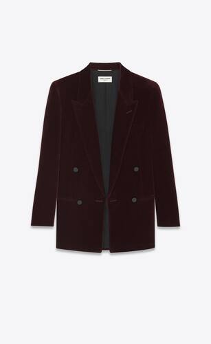double-breasted jacket in cotton velvet