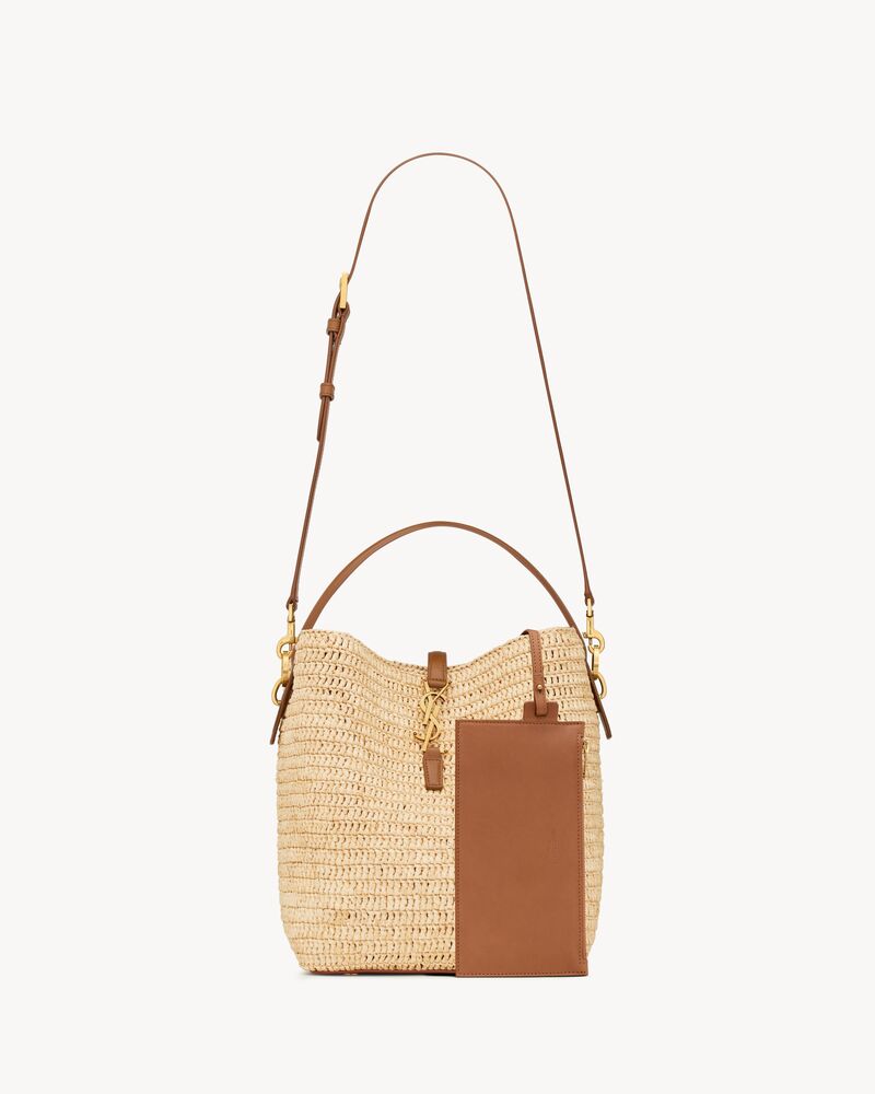 LE 37 in woven raffia and vegetable-tanned leather