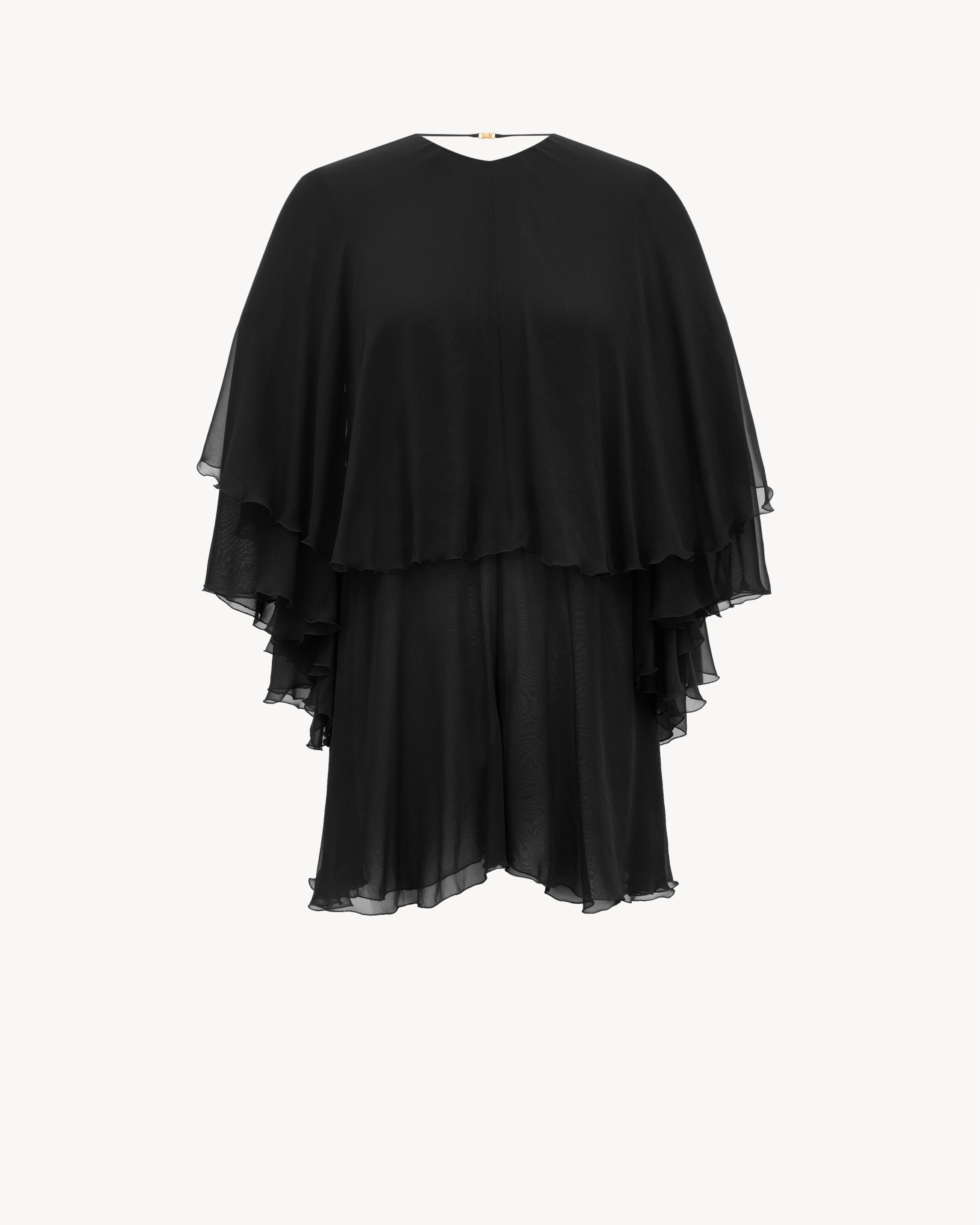 Combishort dos nu en mousseline crêpe de soie