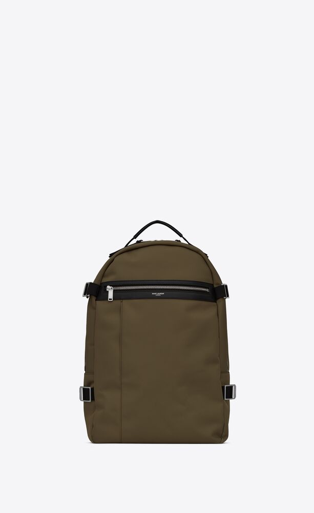 city trekking backpack in nylon and leather