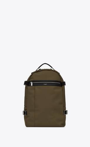 city trekking backpack in nylon and leather