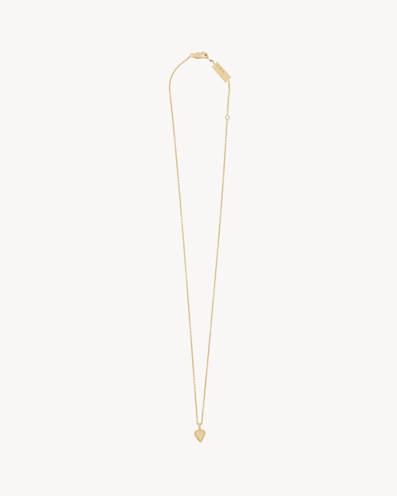 heart pendant necklace in 18K yellow gold