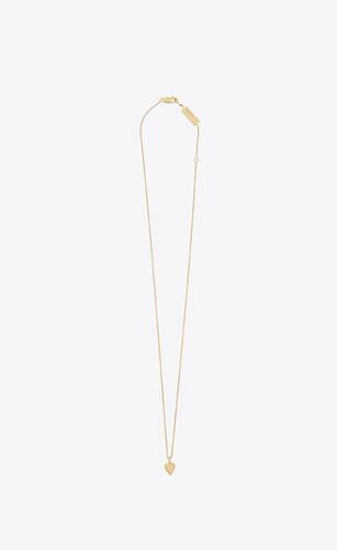 heart pendant necklace in 18k yellow gold